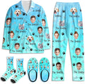 Artsadd Custom Pajamas for Women Men Family, Personalized Face Pjs Pajama Pants, Funny Pet Photo Loungewear Sleepwear Jammies