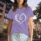 Cat Shirts for Women Cat Mom Tshirts Pet Lover Shirt Cats Paw Print Tee Tops