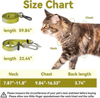 Cat Harness and Leash Set, 3-in-1 Escape Proof Adjustable, Comfortable Soft Lightweight, Safe, Easy to Wear, Walking Travel Kitten Harness for Small Medium Large Cats (Yellow)