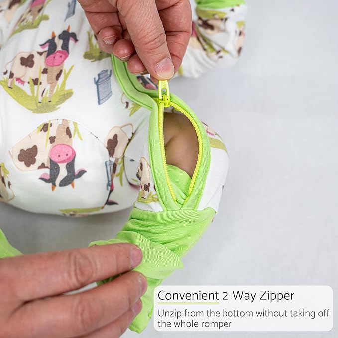 LollyBanks Baby Pajamas, Baby Romper 95% Bamboo Viscose and 5% Spandex