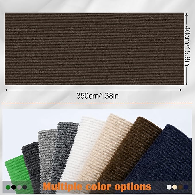 Cat Scratch Furniture Protector - 138" x 15.8" Trimmable Self-Adhesive Cats Claws Scratch Pads, DIY Cat Climbing Couch Protector for Scratch Post Cat Tree Replacement Indoor (Brown)