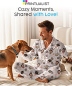 Printualist Personalized Pajamas with Faces – Custom Photo Pajama Sets for Men Women Family Pet Matching Couple Pjs Xmas Gift
