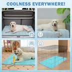 SCENEREAL Dog Cooling Mat for Crate, Thicken Self-Cooling Dog Pad Reversible (Cool & Warm), 48"x28" Pet Cool Bed for M Large XL Dogs,Kennel Sofa Mats Machine Washable, Durable Non-Toxic Gel, Outdoor