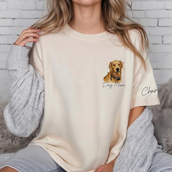 Custom Dog Mom Shirt Gifts for Women, Mother's Day Hoodie, Custom Shirt with Dog Picture for Women