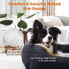 GASUR Medium Dog Beds for Medium Size Dogs, Orthopedic Dog Bed Sofa, Washable Pet Beds Cuddler Anti-Slip Bottom, Soft Calming Sleeping Warming Puppy Bed (M (30"x 24"x 9"), Black)