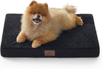 Bedsure ComfyFleece Dog Bed for Small Dogs - Orthopedic Pet Beds with Removable Washable Cover, NOT Waterproof Egg Crate Foam Puppy Mat, Suitable for Pet Up to 20 lbs, 23"x17"x2.8", NOT for Chewers