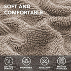 H.VERSAILTEX Non Slip Pet Couch Cover Chenille Dog Bed Protector Thick Soft Sofa Slipcover Pet Friendly Washable Couch Cushion Covers for Pets (68" x 82", Taupe)