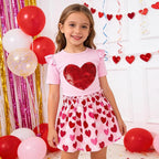 Akyzic Little Girl Skirt Outfit Two Piece Spring Summer Outfit Butterfly Dress Cat Print Skirt Toddler Girl Outfit Set