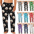 MyPupSocks Custom Pajama Pants for Pet Lover, Personalized Photo Face Printed Pajama Bottoms Sleepwear with Pockets