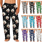 MyPupSocks Custom Pajama Pants for Pet Lover, Personalized Photo Face Printed Pajama Bottoms Sleepwear with Pockets