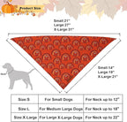 ADOGGYGO Thanksgiving Dog Bandanas 2 Pack, Reversible Pumpkin Turkey Pet Scarf, Premium Fabric, Adjustable Fit Orange Thanksgiving Bandanas for Extra Large Dogs (X-Large)