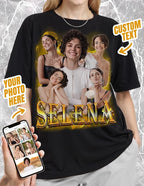 Custom Bootleg Rap Shirt with Photo Text, Vintage Custom Picture Shirt for Girlfriend, Boyfriend, Dad, Mom, Pet Lover Friend