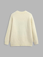 CIDER Women’s Cat Sweater Long Sleeve Crew Neck Fun Graphic Cute Patterned Chunky Pullover Sweater Tops
