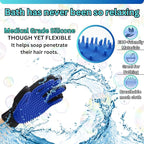 (1 Pair) Pet Hair Remover Gloves – Blue, Reusable Grooming Gloves for Dogs, Cats & Horses, Gentle Deshedding, Bathing & Massaging, Anti-Shedding Tool for Pet Hair Removal 1 Pair