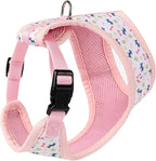 Mile High Life Step in Dog Harness for Small Dogs No Pull, Easy Get on Air Mesh Vest Harness, Adjustable Easy Closures Both Neck and Chest (Pink, L Chest 21.6"-43.2")