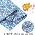 ARING PET Easter Dog Bandanas, Blue Rabbit Egg Pet Bandana Scarf Triangle Bibs for Puppy Small Medium Large Boy Girl Dogs Cats-S