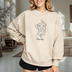 Noni Personalized Portrait Hoodie or Sweatshirt with Dog Cat Photo, Custom Sweatshirt with Drawing and Name, Unique Gift for Dog Mom Dad, Animal Lover Birthday 4