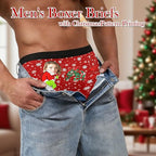 M YESCUSTOM Custom Faces Funny Short Briefs Gift for Husband Underwear