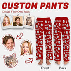 Personalized Face Pajama Pants for Men Women Custom Photo Printed Pajamas Bottoms Trousers Gift for Christmas Birthday
