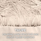 Furhaven Waterproof Throw Blanket for Dogs & Indoor Cats, Washable - Shaggy Plush Calming Long Faux Fur & Velvet Dog Blanket - Taupe, Small