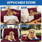 Waterproof Couch Covers for Pets, Waterproof Dog Bed Cover, Anti-Slip Soft Dog Blankets, Couch Cover for Dogs Washable, Pet Blanket for Puppy Large Dogs Cat Christmas (82x82 Inch, Burgundy)