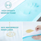 Orthopedic Memory Foam Dog Bed, Cooling Dog Beds for Extra Large Dogs -Waterproof Pet Bed for Crate with Removable Washable Cover, Ideal for Arthritic Dogs, XL(41inch,90Lbs)
