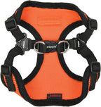 Puppia Dog Harness Comfort Mesh Step-in All Season No Pull No Choke Walking Training Adjustable Neck & Chest for Small & Medium Dog - Orange - M