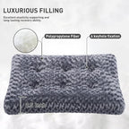 KSIIA Washable Dog Bed Deluxe Plush Dog Crate Beds Comfy Kennel Pad Anti-Slip Pet Sleeping Mat for Large, Jumbo, Medium, Small Dogs Breeds, 21" x 13", Dark Grey