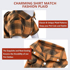 Koneseve Dog Shirt Plaid Dog Clothes for Small Dogs Boy Girl Cat Clothes Soft Puppy Outfit Adorable Pet T-Shirts Kitten Grid Costume Apparel Thanksgiving Christmas Clothing (Yellow; M/Medium)