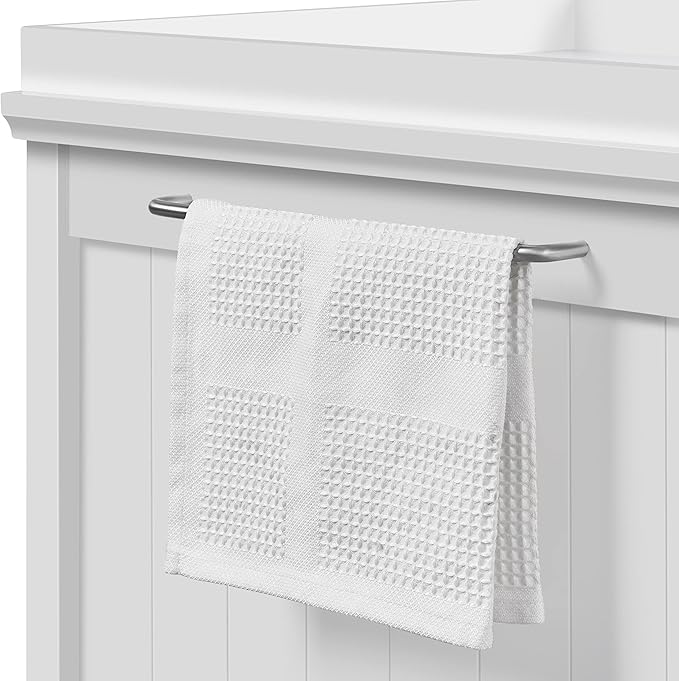 Yaheetech Cat Litter Box Enclosure, Hidden Litter Box Furniture with Side Towel Bar, Wooden Cat Washroom, Storage Cabinet, Indoor Pet House, Side Table Nightstand, White