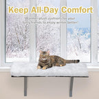 COZIWOW Window Cat Hammock - Indoor Cat Bed for Window Sill, White