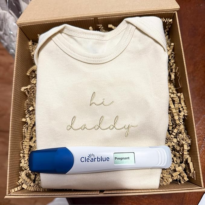 COUPLEHOODIES Personalized Baby Onesie Bodysuit – Custom Embroidery Gift for Pregnancy Reveal Baby Shower or First Grandchild