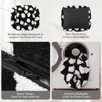 JOEJOY Medium Dog Bed Medium Size Dog, Rectangle Washable Orthopedic Pet Bed with Removable Zipper Cover, Cute Soft Calming Puppy Pet Bed with Jacquard Shaggy Plush & Non Skid Bottom