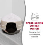 Nature’s Miracle Hooded Corner Litter Box, With Odor Control Charcoal Filter (P-5915)