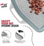 Tuff Pupper 26x21 Large Waterproof Pet Feeding Mat | Designed for Pet Fountains, Dog Gravity Water Bowls, Elevated Feeders | Raised Edges Prevent Spills | Dishwasher Safe | Non Slip Silicone Base