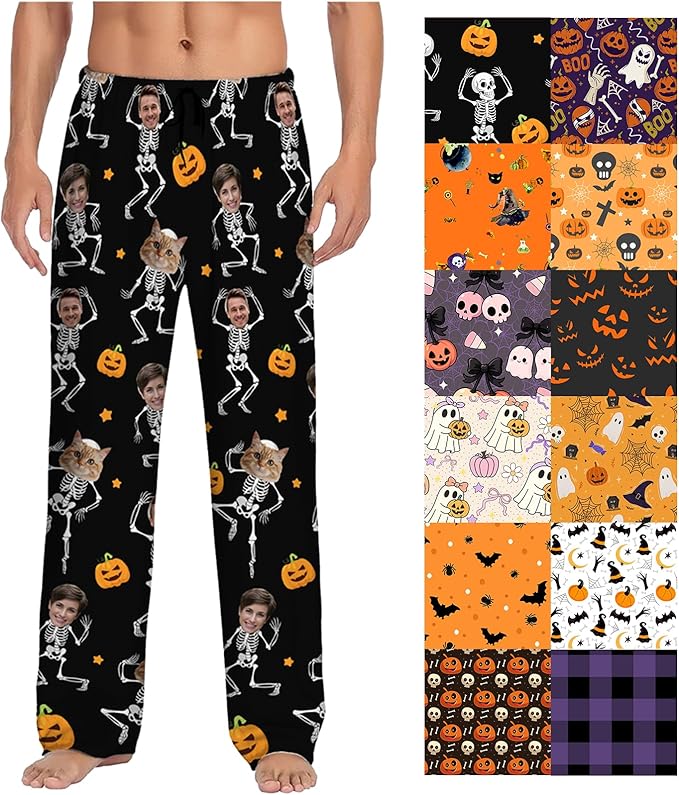 Custom Pajamas Pants With Photo Face Custom PJ Pants Personalized Gifts For Women Men Pet Dog Cat Christmas Valentines