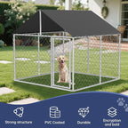 Outdoor Dog Enclosure Heavy Duty Dog Kennel House Mesh Dog Big Cage Pet Kennel Steel Fence with Secure Lock