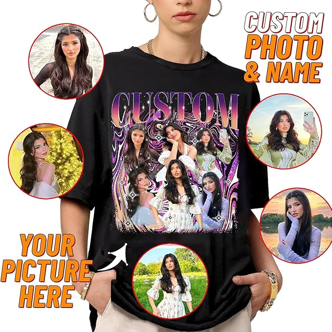 NAZENTI Custom Valentine Shirt Gifts for Boyfriend, Customized Bootleg Rap Tee