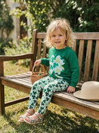 Little Girls Unicorn Outfits 2 Piece Kids Ruffle Sleeve Sweatshirt + Leggings Fall Leopard Clothing Sets 2-10 Years Old