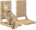 Zakkart 2-Pack Cat Scratching Board, 19.7'' Tall Cardboard L Shape Vertical Cat Scratchers for Indoor Cats, Cat Scratching Post for Wall and Couch, Medium