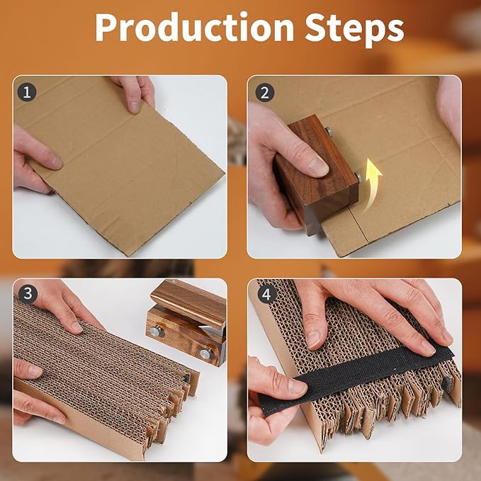Cardboard Cutter for Cat Scratchers,Wooden cat Cardboard Cutter，Box Cutter for cat Scratcher,DIY Cat Scratchers Strip Tool
