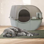 Omega Paw NRA15 Self Cleaning Litter Box Regular Size,Grey