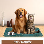 Tropical Palm Leaves Dog Food Mat for Floors,Absorbent Quick-Dry Pet Feeding Mat,Cat Dog Bowl Mats for Food and Water,Non-Slip Pet Accessories Supplies 12"x20"