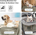 Kritter Planet Waterproof Cooling Dog Mat, Soft Cooling Pad for Dog, Lightweight Cooling Outdoor Mat, Reversible Furniture Cover Couch Sofa Bed, 30 x 50 inch, Taupe