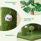 Large Cat Tree for Indoor Cats, Multi-Functional Comfy Cat Bed - 48inch Tall Cat Tower with Scratching Post, Cozy Hammock for Kittens and Adults Cat, Cute Cando with Toy
