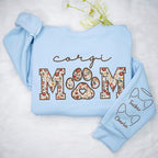 CHILLEVER Personalized Embroidered Dog Mom Sweatshirt, Dog Mama Crewneck, Gift for Mom, Pet Name On The Sleeve