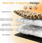 Self Warming Cat Pad for Cats and Dogs, Non Electric Thermal Pet Mat, Washable Soft Sleeping Mat with Non Slip Backing, Indoor & Sheltered Outdoor Use, 30 x 24 in, Brown/Black