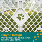 MYPET 6-Panel Paws Petyard, Gray Dog Playpen, Durable & UV-Resistant Puppy Playpen, Indoor/Outdoor Portable Dog Pen, Adjustable for Your Pet's Comfort, Friendly Design for Happy Pets