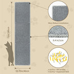 FHTONGE 71x15.8 Thickened Cat Wall Climbing Carpet with 16 Fixed Nails, Extra Large Tall Cat Scratch Pad for Wall, Wall Mounted Climbing Cat Scratcher for Furniture Couch Sofa Protector(Grey)