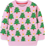 Bumeex Toddler Girl Sweatshirt Clothes Outfit,Cotton Crewneck Christmas Clothing